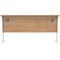 Polaris 1400mm Slim Rectangular Desk, White Cantilever Leg, Beech