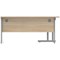 Polaris 1600mm Corner Desk, Left Hand, Silver Cantilever Leg, Oak