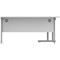 Polaris 1600mm Corner Desk, Left Hand, Silver Cantilever Leg, White