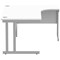 Polaris 1600mm Corner Desk, Right Hand, Silver Cantilever Legs, White