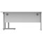 Polaris 1600mm Corner Desk, Right Hand, Silver Cantilever Legs, White