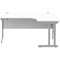 Polaris 1600mm Corner Desk, Right Hand, Silver Cantilever Legs, White Polaris 1600mm Corner Desk, Right Hand, Silver Cantilever Legs, White