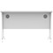 Polaris 1200mm Slim Rectangular Desk, White Cantilever Leg, White
