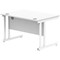 Polaris 1200mm Rectangular Desk, White Cantilever Leg, White
