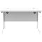 Polaris 1200mm Rectangular Desk, White Cantilever Leg, White