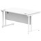 Polaris 1400mm Rectangular Desk, White Cantilever Leg, White