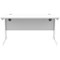 Polaris 1400mm Rectangular Desk, White Cantilever Leg, White