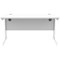 Polaris 1400mm Rectangular Desk, White Cantilever Leg, White