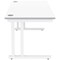 Polaris 1600mm Rectangular Desk, White Cantilever Leg, White