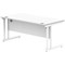 Polaris 1600mm Rectangular Desk, White Cantilever Leg, White