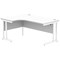 Polaris 1600mm Corner Desk, Left Hand, White Cantilever Leg, White