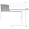Polaris 1600mm Corner Desk, Left Hand, White Cantilever Leg, White