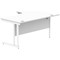 Polaris 1600mm Corner Desk, Left Hand, White Cantilever Leg, White