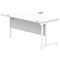 Polaris 1600mm Corner Desk, Right Hand, White Cantilever Legs, White