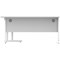 Polaris 1600mm Corner Desk, Right Hand, White Cantilever Legs, White