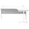 Polaris 1600mm Corner Desk, Right Hand, White Cantilever Legs, White