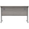 Polaris 1200mm Slim Rectangular Desk, Silver Cantilever Leg, Grey Oak