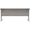 Polaris 1600mm Slim Rectangular Desk, Silver Cantilever Leg, Grey Oak