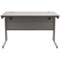 Polaris 1200mm Rectangular Desk, Silver Cantilever Leg, Grey Oak