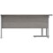 Polaris 1600mm Corner Desk, Left Hand, Silver Cantilever Leg, Grey Oak