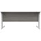 Polaris 1600mm Rectangular Desk, White Cantilever Leg, Grey Oak