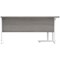 Polaris 1600mm Corner Desk, Right Hand, White Cantilever Legs, Grey Oak