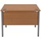 Serrion 1000mm Rectangular Desk, Silver Goal Post Leg, Beech