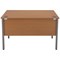 Serrion 1200mm Rectangular Desk, Silver Goal Post Leg, Beech