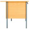 Serrion 1500mm Rectangular Desk with 3-Drawer attached Pedestals, Silver Straight Legs, Beech