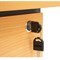 Serrion 1500mm Rectangular Desk with 3-Drawer attached Pedestals, Silver Straight Legs, Beech