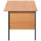 Serrion 1200mm Rectangular Desk, Silver Straight Legs, Beech