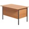 Serrion 1200mm Rectangular Desk, Silver Straight Legs, Beech