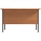 Serrion 1200mm Rectangular Desk, Silver Straight Legs, Beech