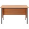 Serrion 1200mm Rectangular Desk, Silver Straight Legs, Beech