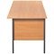 Serrion 1800mm Rectangular Desk, Silver Straight Legs, Beech