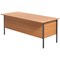 Serrion 1800mm Rectangular Desk, Silver Straight Legs, Beech