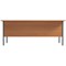 Serrion 1800mm Rectangular Desk, Silver Straight Legs, Beech