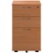 First 3 Drawer Mobile Pedestal, Beech