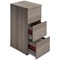 Jemini Foolscap Filing Cabinet, 3 Drawer, Grey Oak