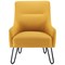 Jemini Reception Armchair, Hairpin Leg, Mustard