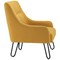 Jemini Reception Armchair, Hairpin Leg, Mustard