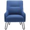 Jemini Reception Armchair, Hairpin Leg, Navy