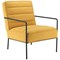 Jemini Wire Frame Reception Armchair, Mustard