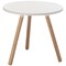 Jemini Low Tripod Round Bistro Table, 500mm Wide, White