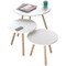 Jemini Low Tripod Round Bistro Table, 500mm Wide, White