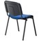 Jemini Ultra Multipurpose Black Frame Stacking Chair, Blue Vinyl