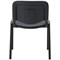 Jemini Ultra Multipurpose Black Frame Stacking Chair, Black Vinyl