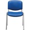 Jemini Ultra Multipurpose Chrome Frame Stacking Chair, Blue Vinyl