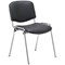 Jemini Ultra Multipurpose Chrome Frame Stacking Chair, Black Vinyl
