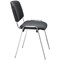 Jemini Ultra Multipurpose Chrome Frame Stacking Chair, Black Vinyl